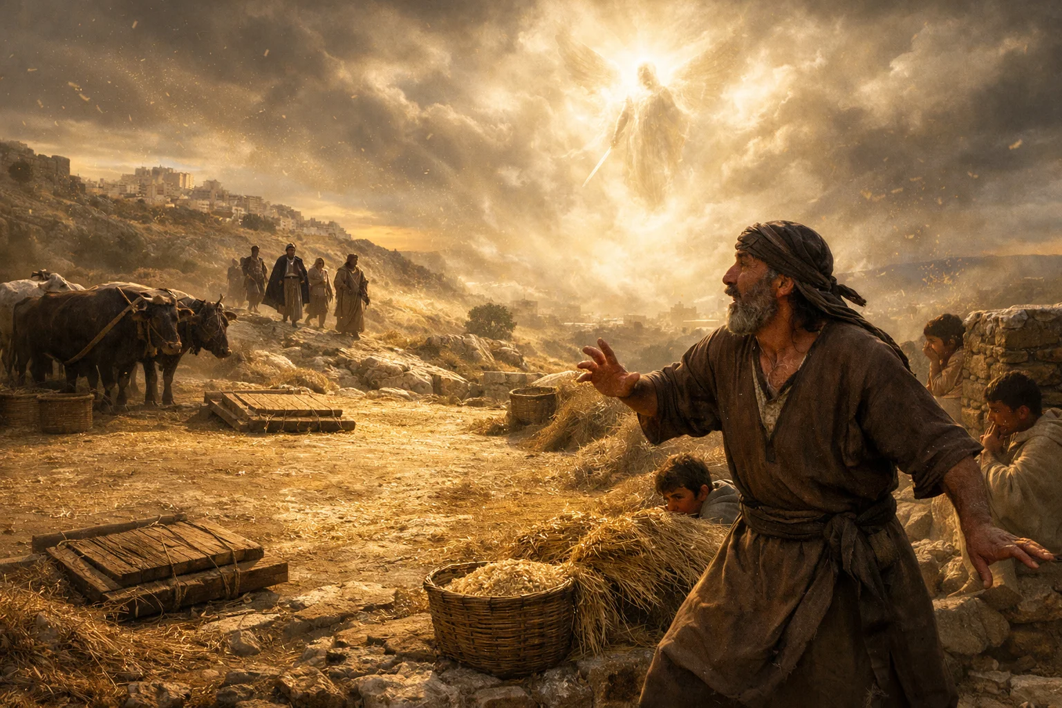 Araunah Sees the Angel