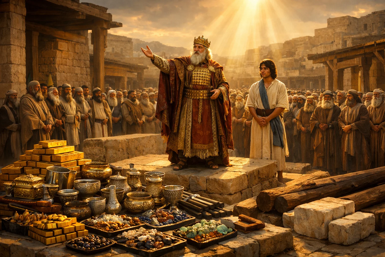 David Presents the Temple Offering
