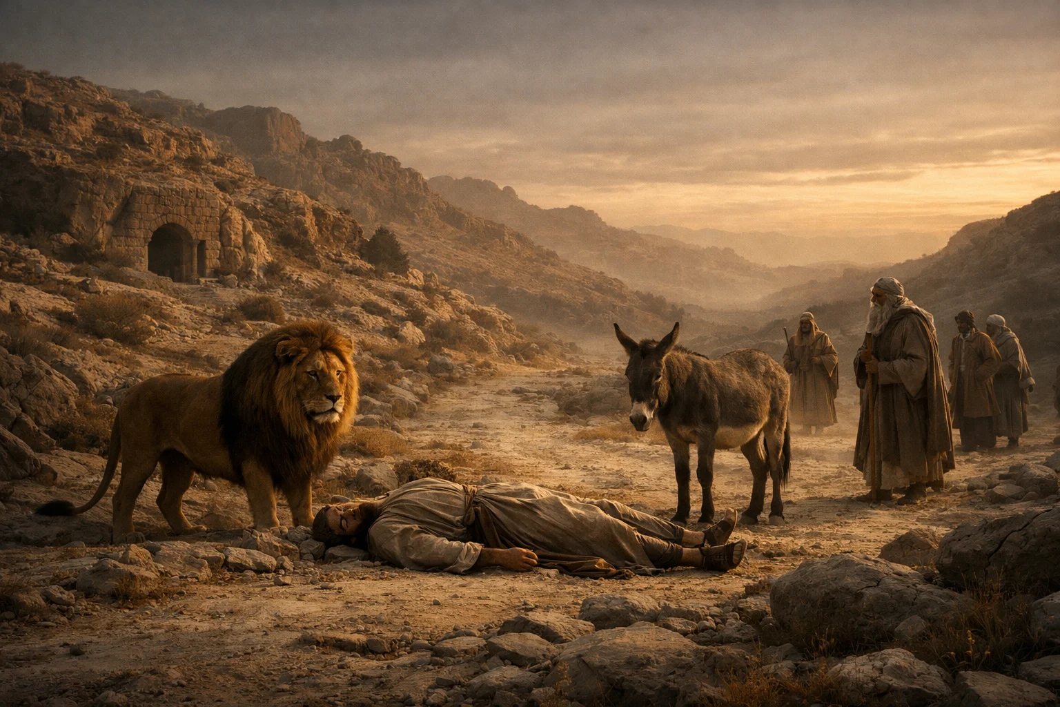 The Lion, the Donkey, and the Mourning Prophet