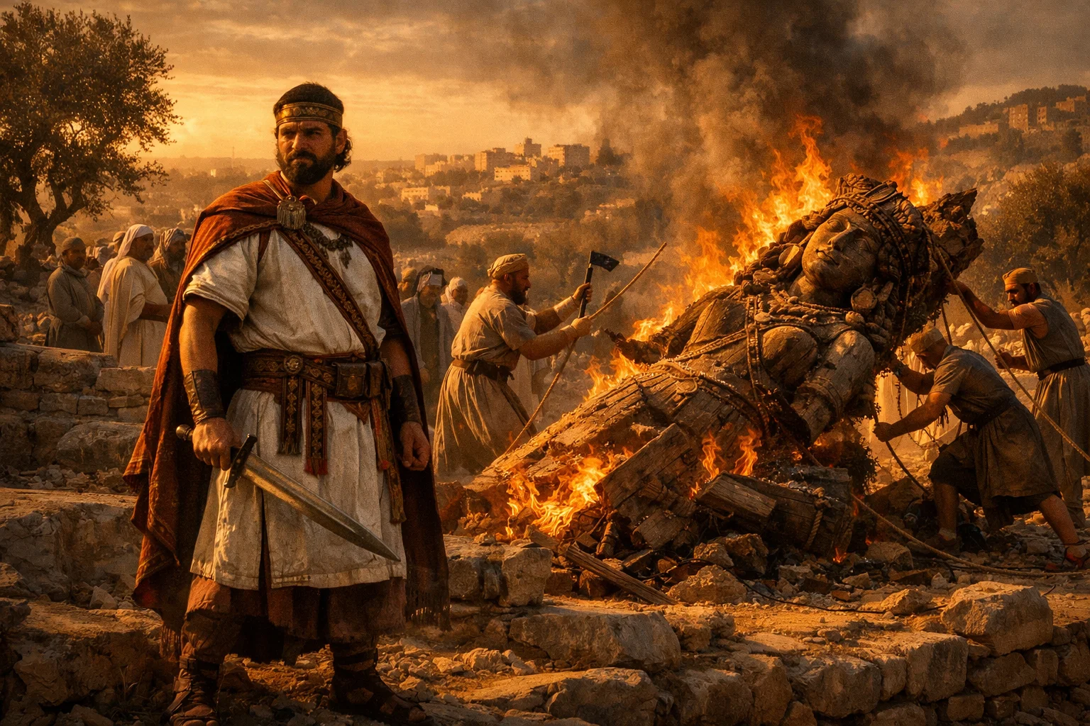 Asa Destroys the Asherah Image