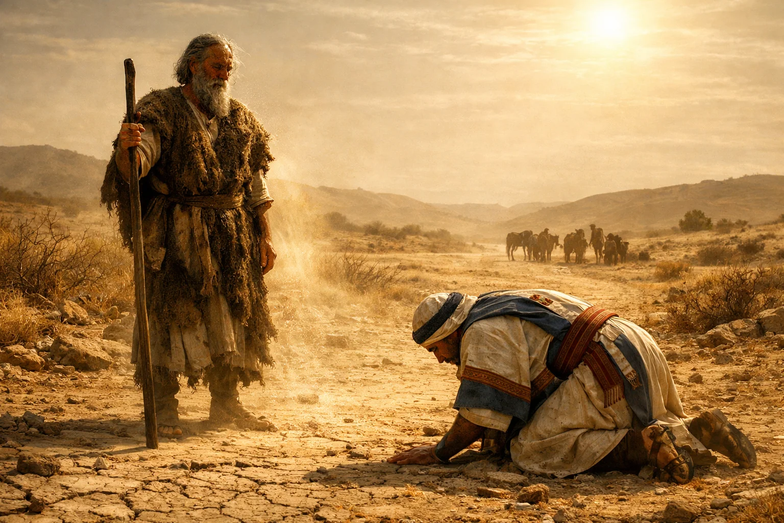 Elijah Meets Obadiah in the Drought