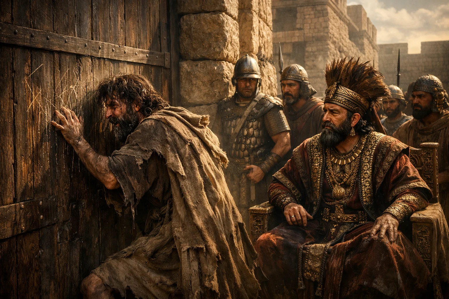 David Feigns Madness in Gath