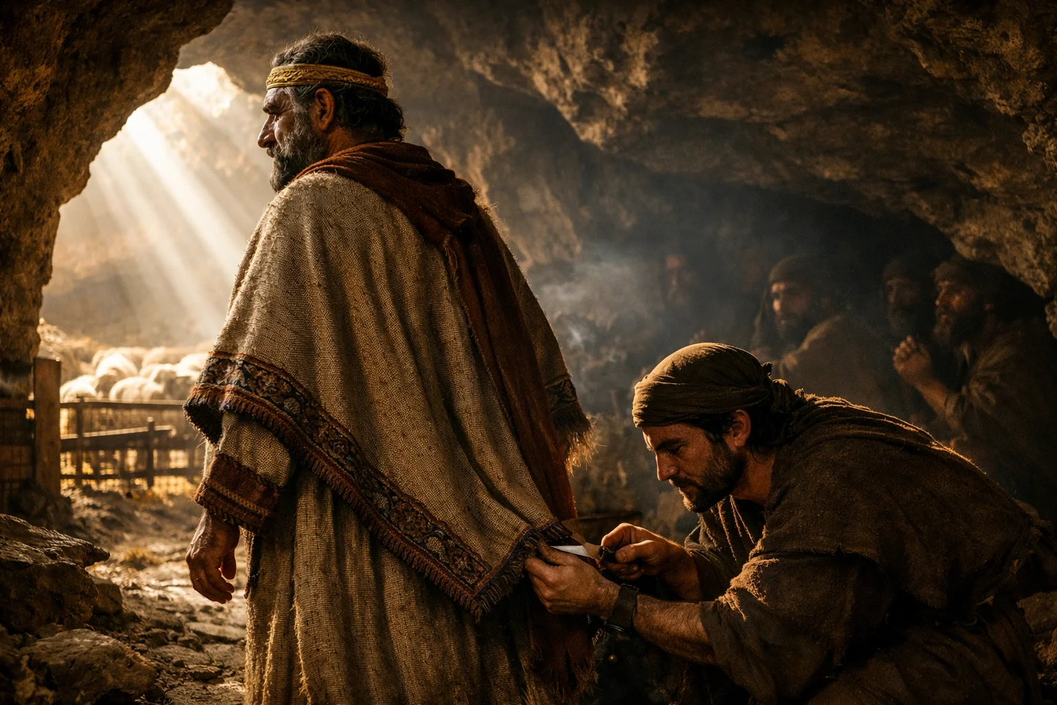 David Cuts the Corner of Saul’s Robe