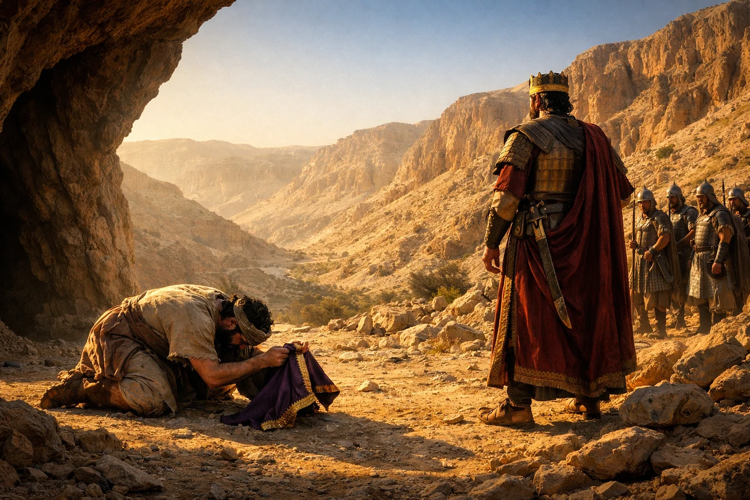 David Bows Before Saul with the Robe Fragment