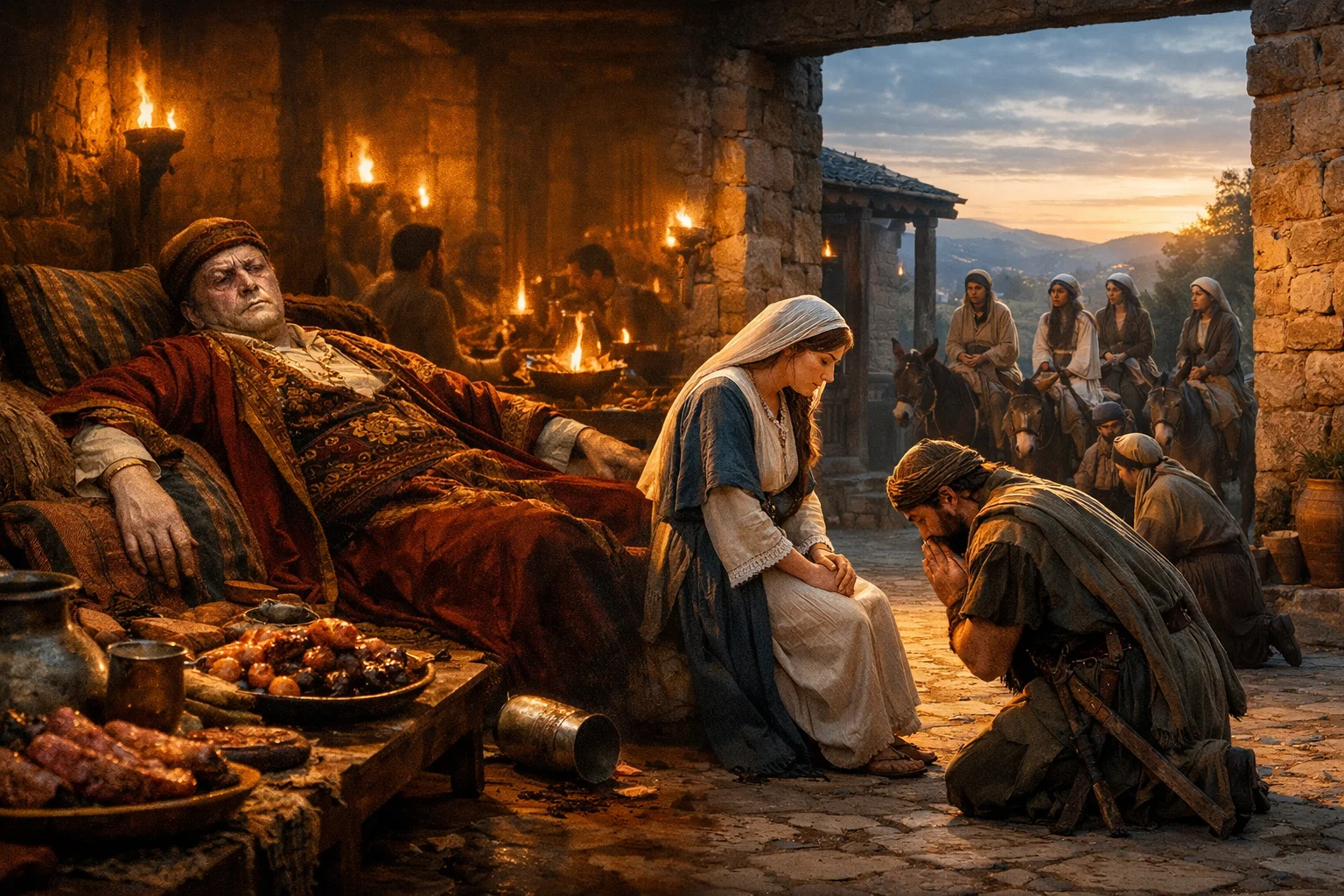 Nabal Falls, Abigail Is Raised