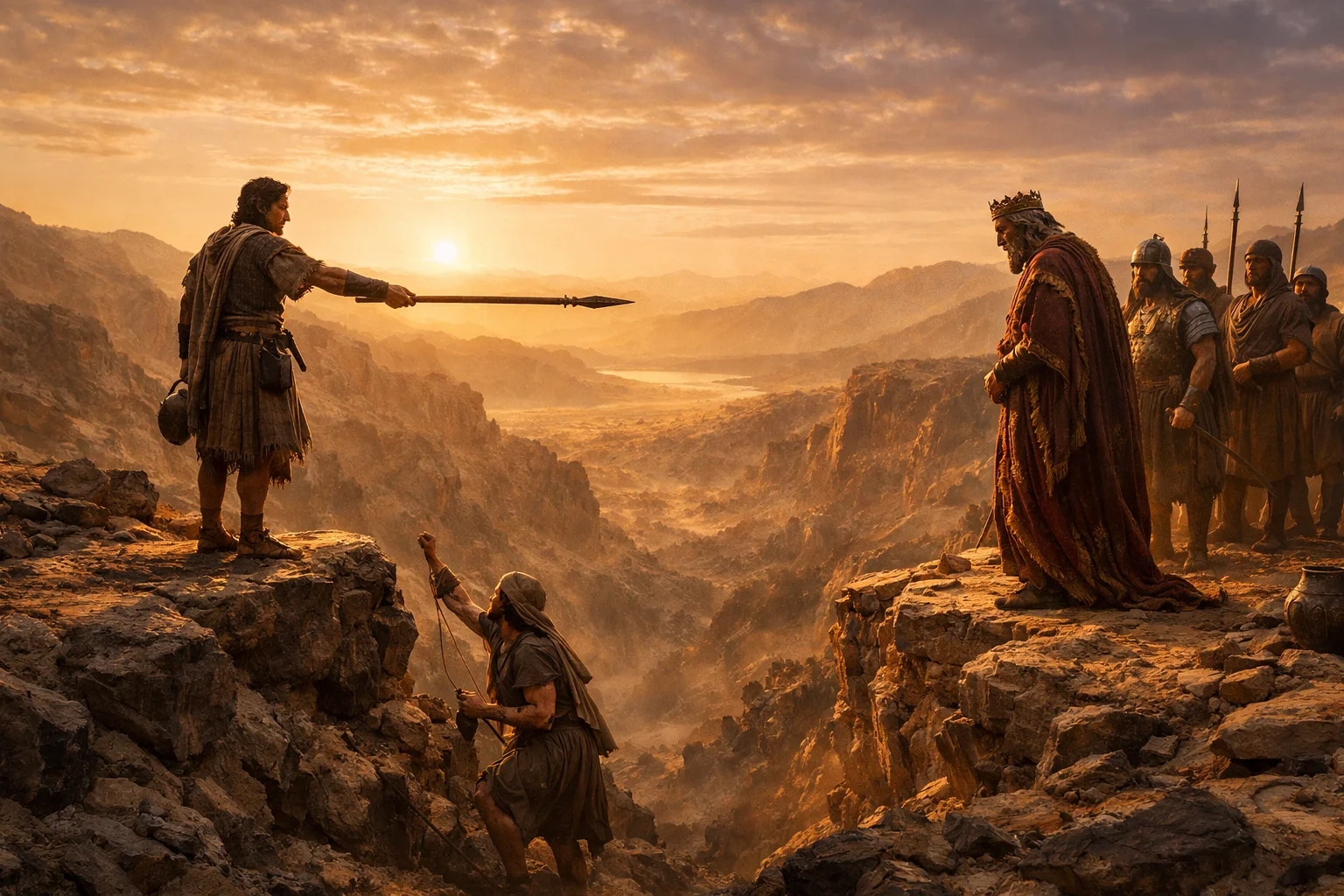 Saul Confesses and David Returns the Spear