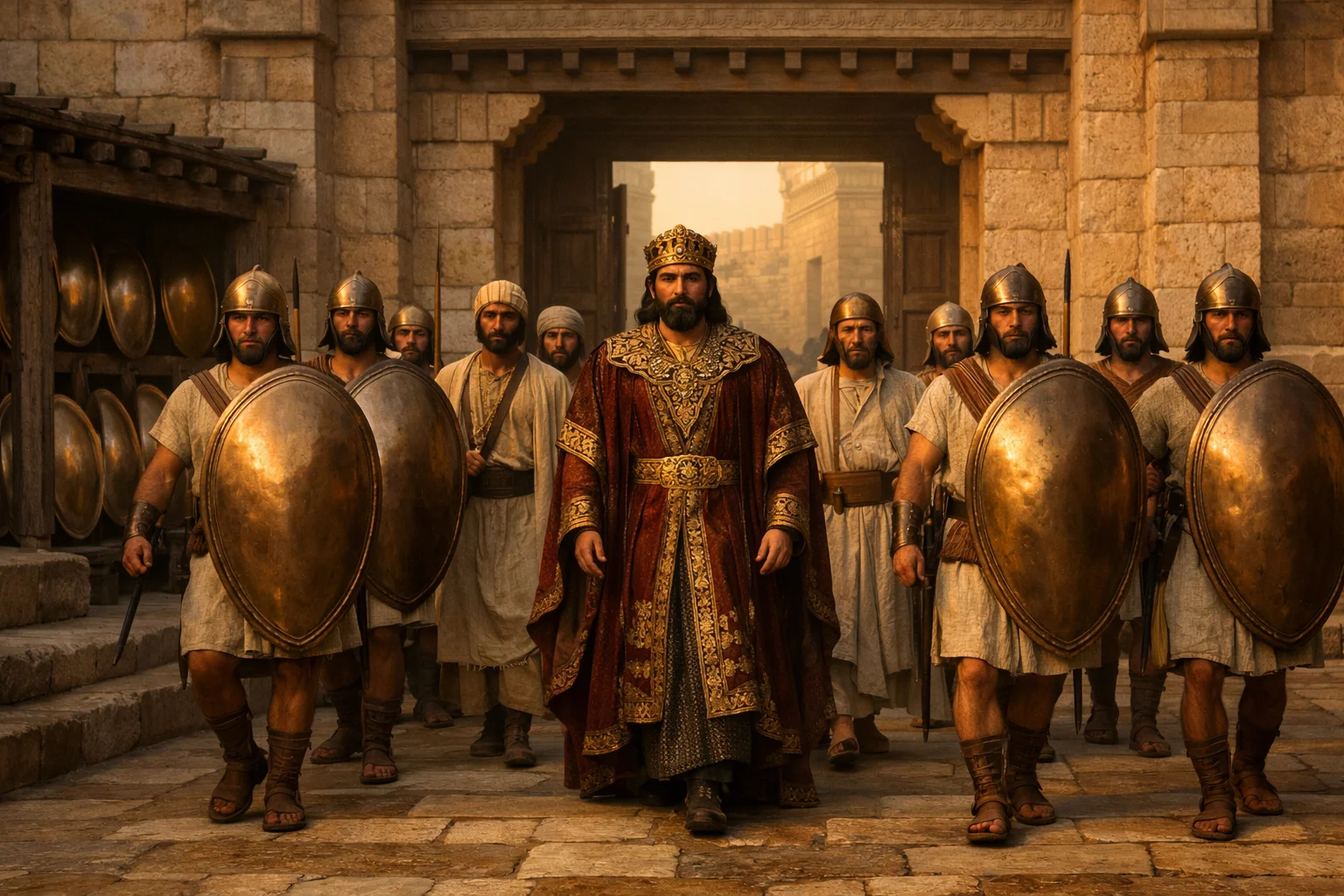 Bronze Shields in Place of Gold