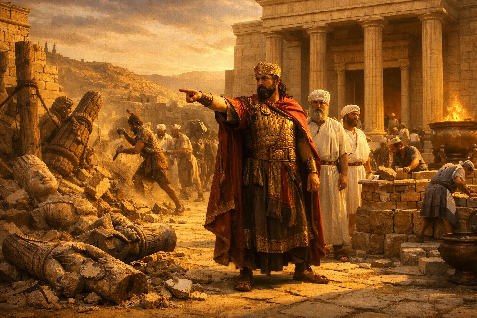 Asa Destroys the Idols