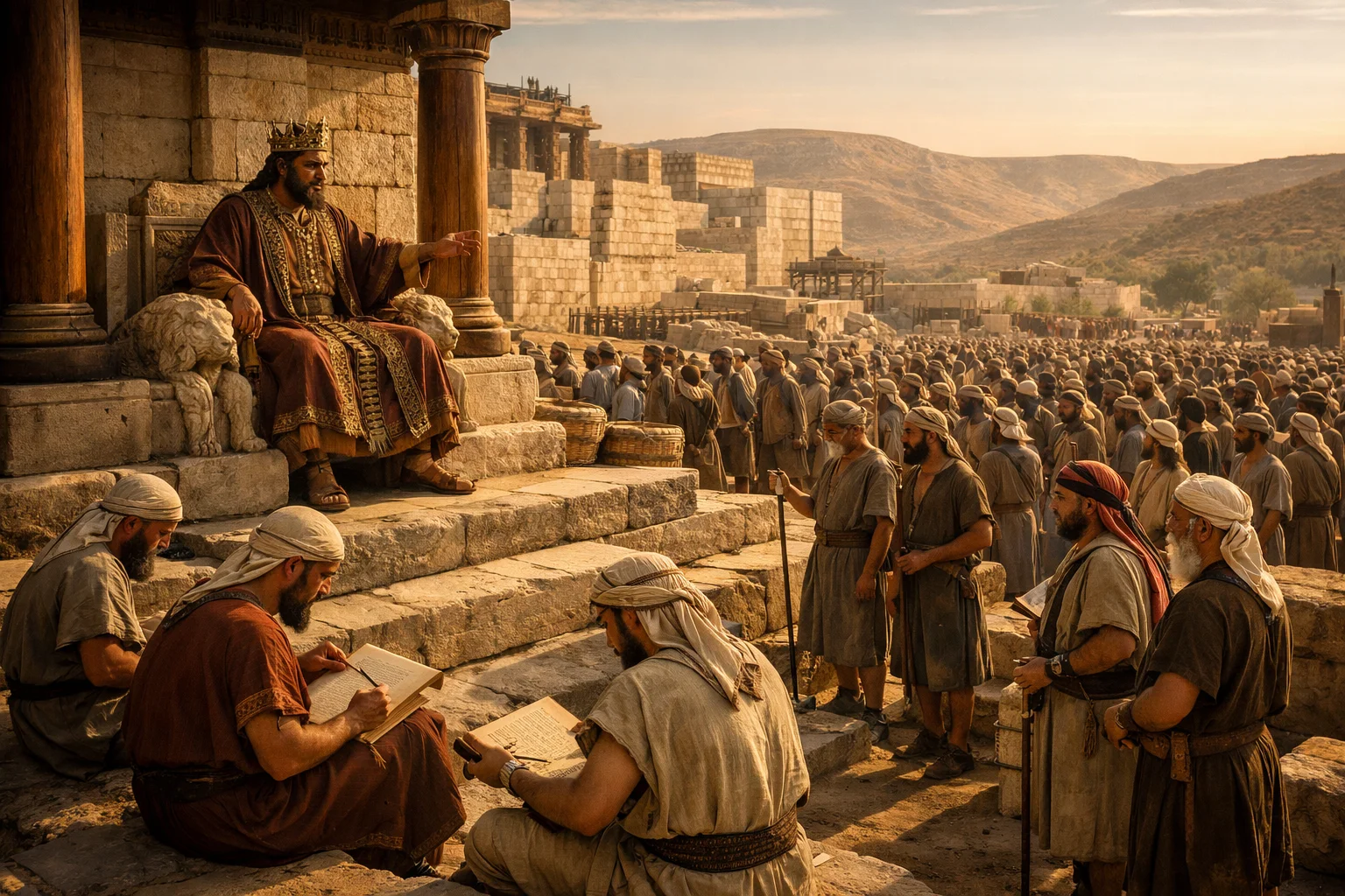 Solomon Commissions the Great Building Work