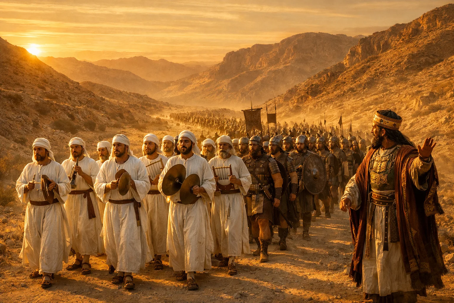 Singers March Before the Army