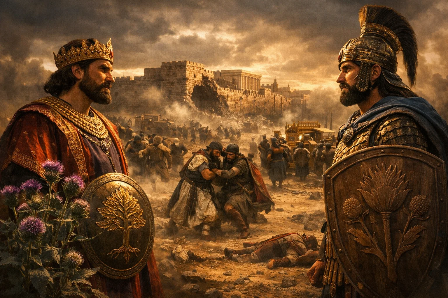 The Thistle Challenges the Cedar