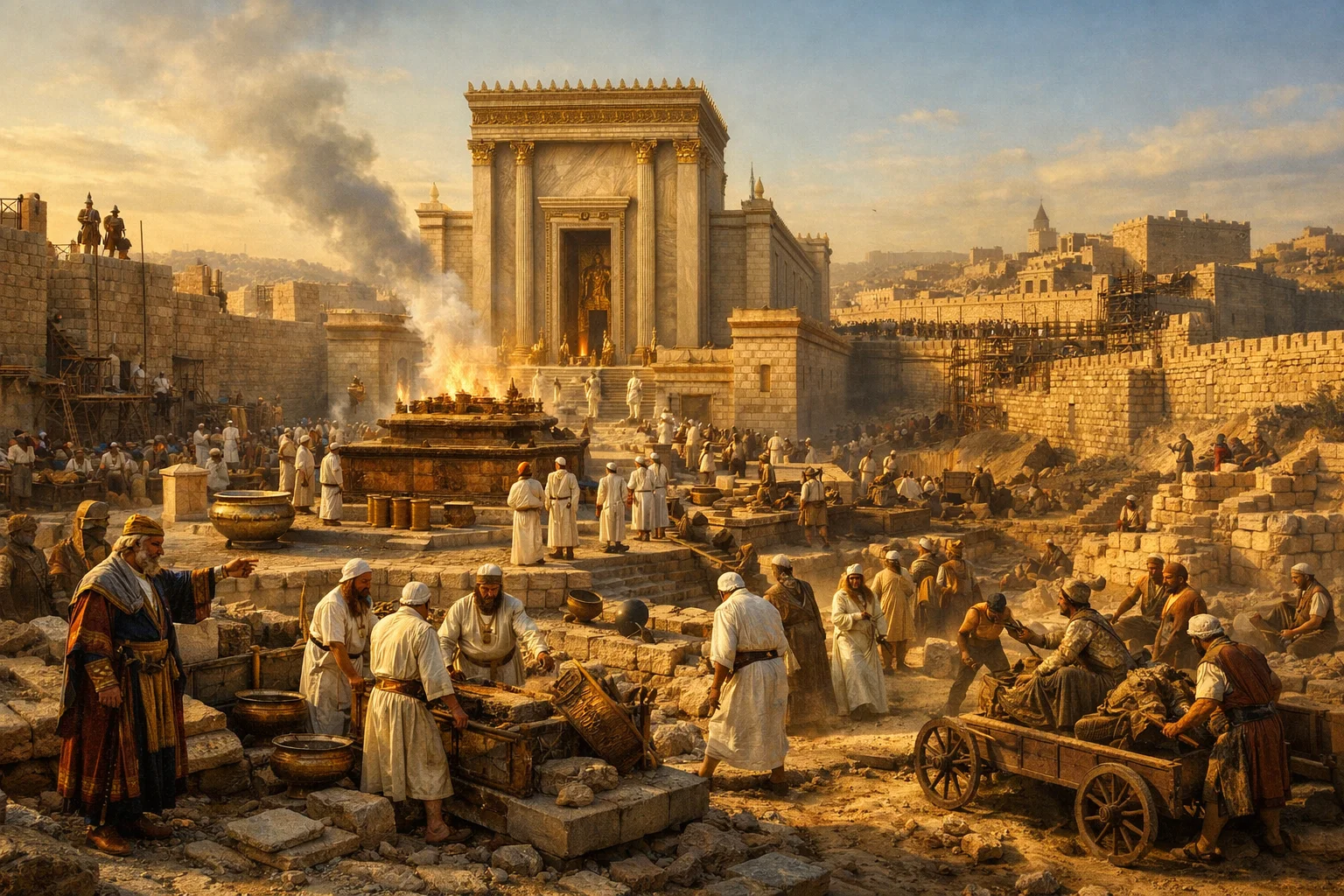 The King Returns and Cleanses the Temple