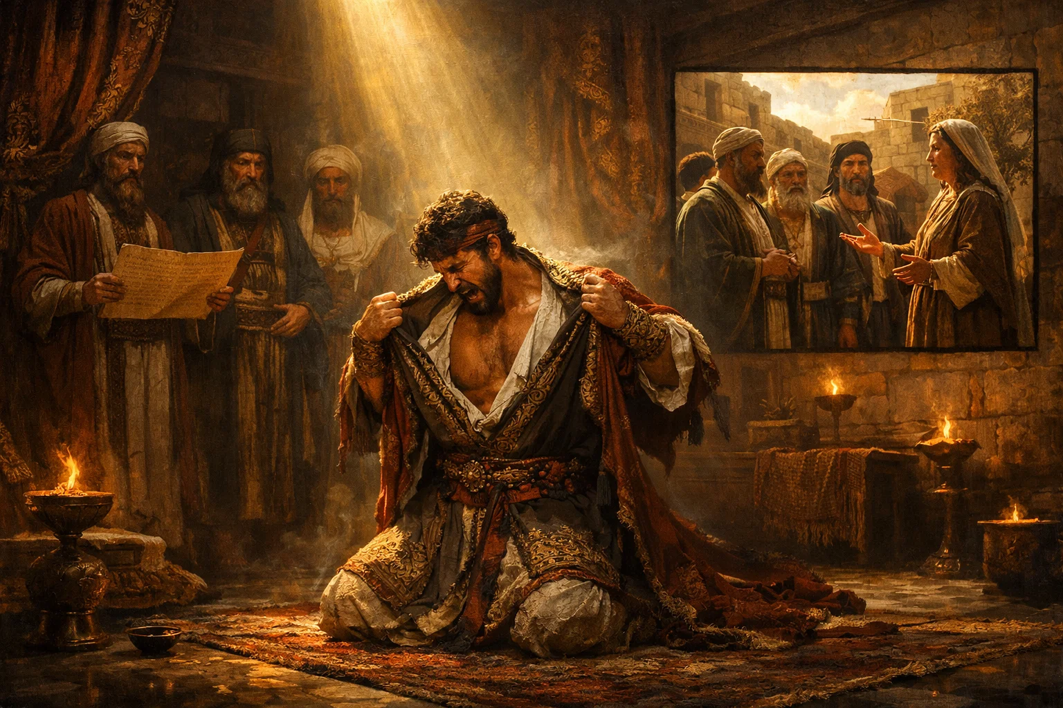 Josiah Tears His Robes Before the Word