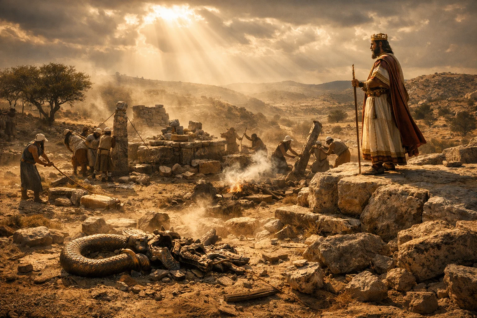 Hezekiah Destroys the High Places