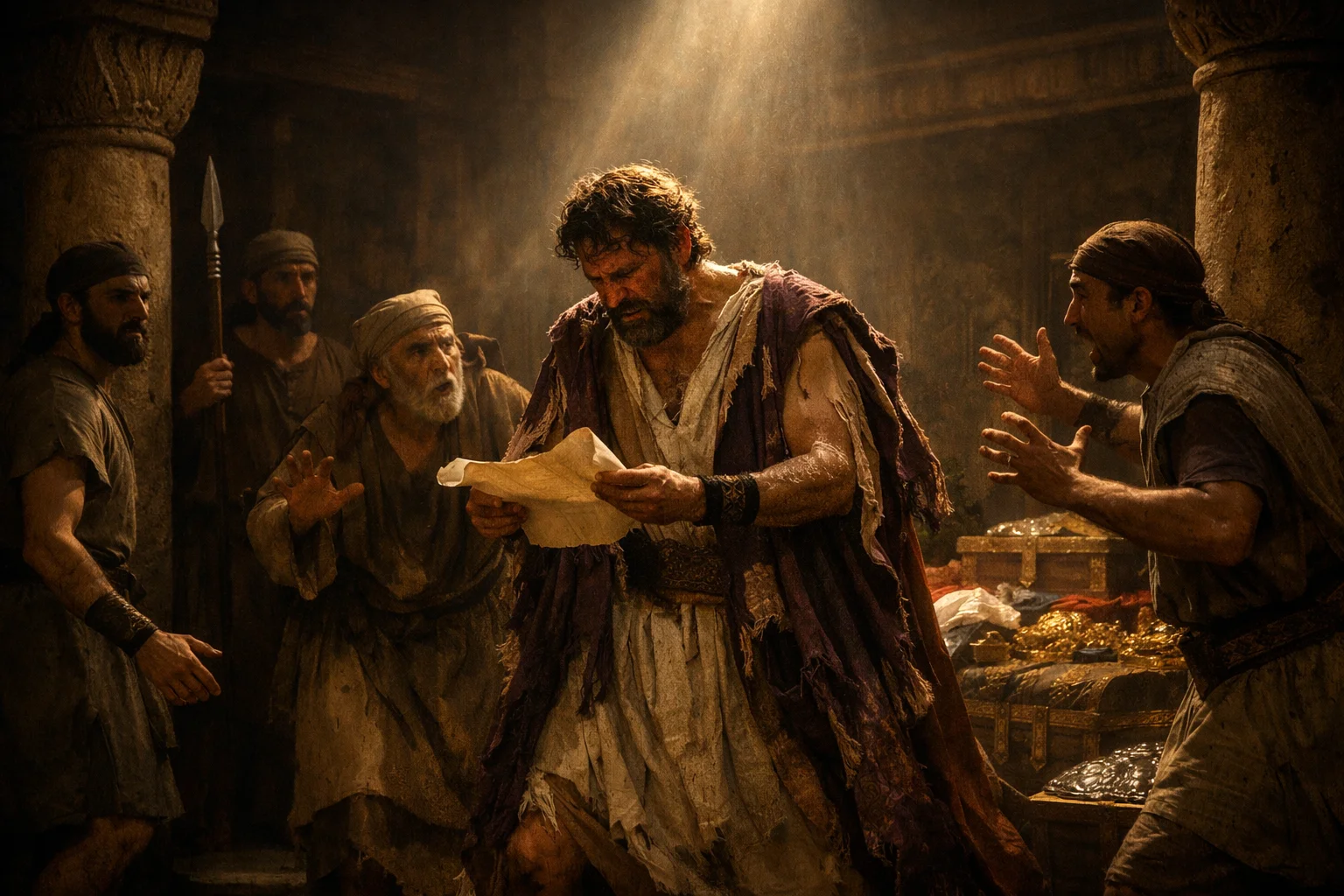 The King of Israel Tears His Robes