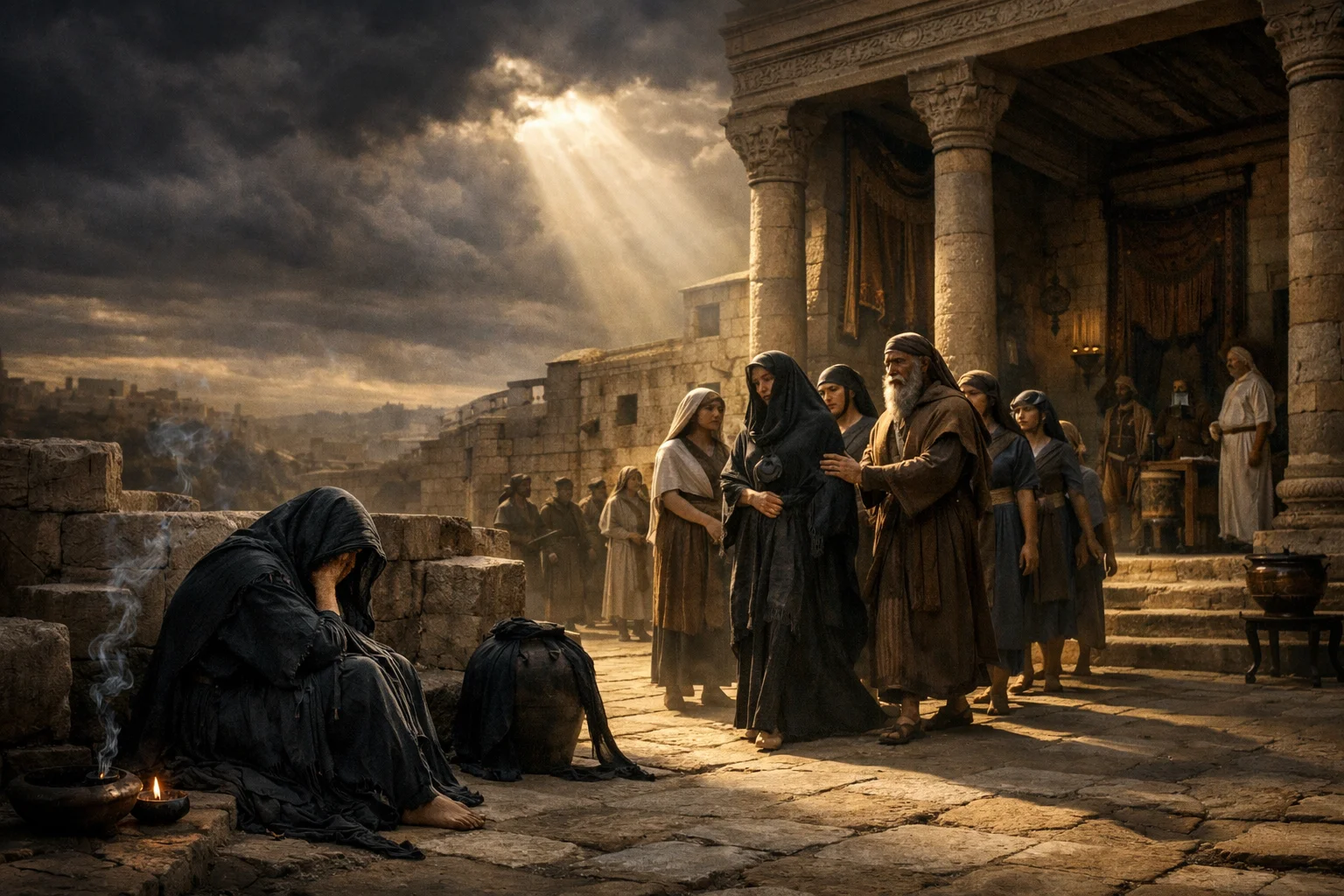 Bathsheba Mourns and Is Taken In