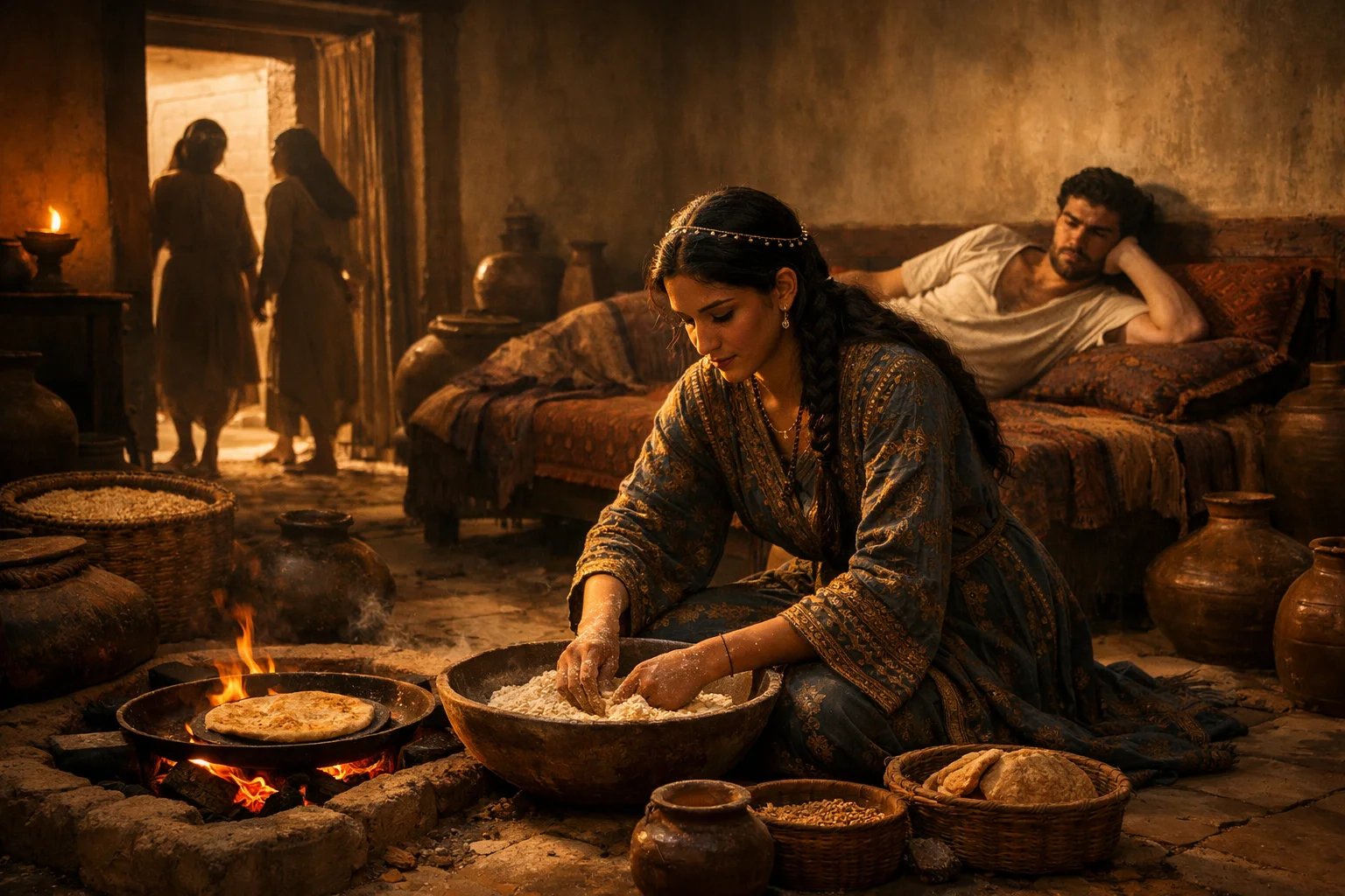 Tamar Prepares Bread Before Amnon