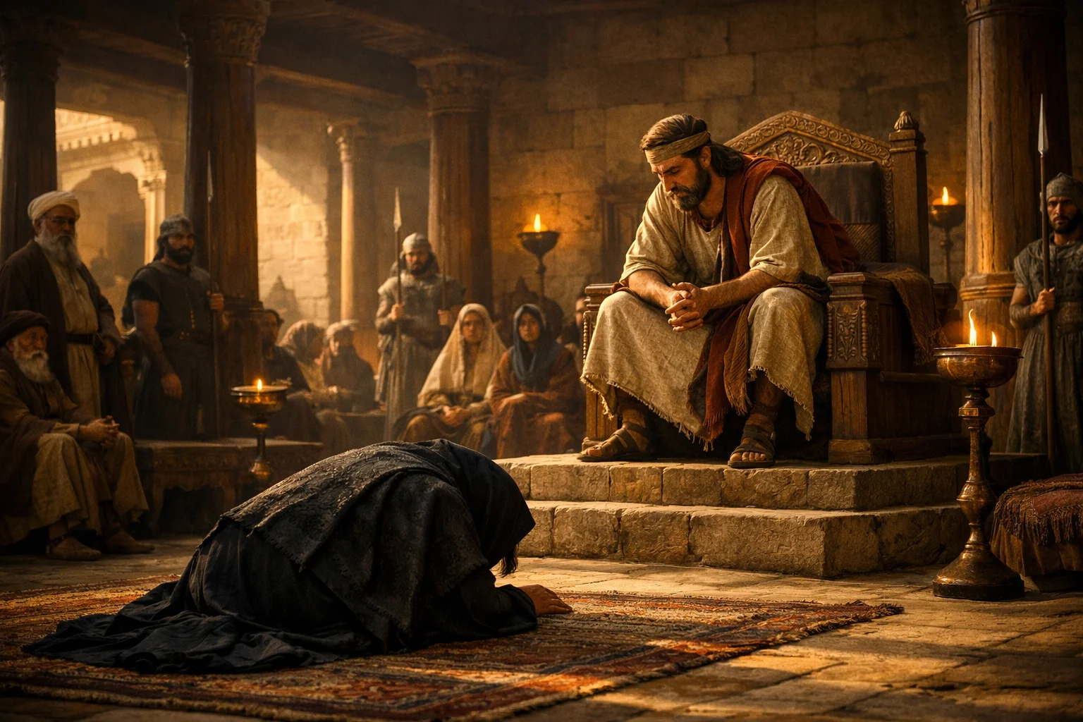 The Mourning Woman Appeals to the King