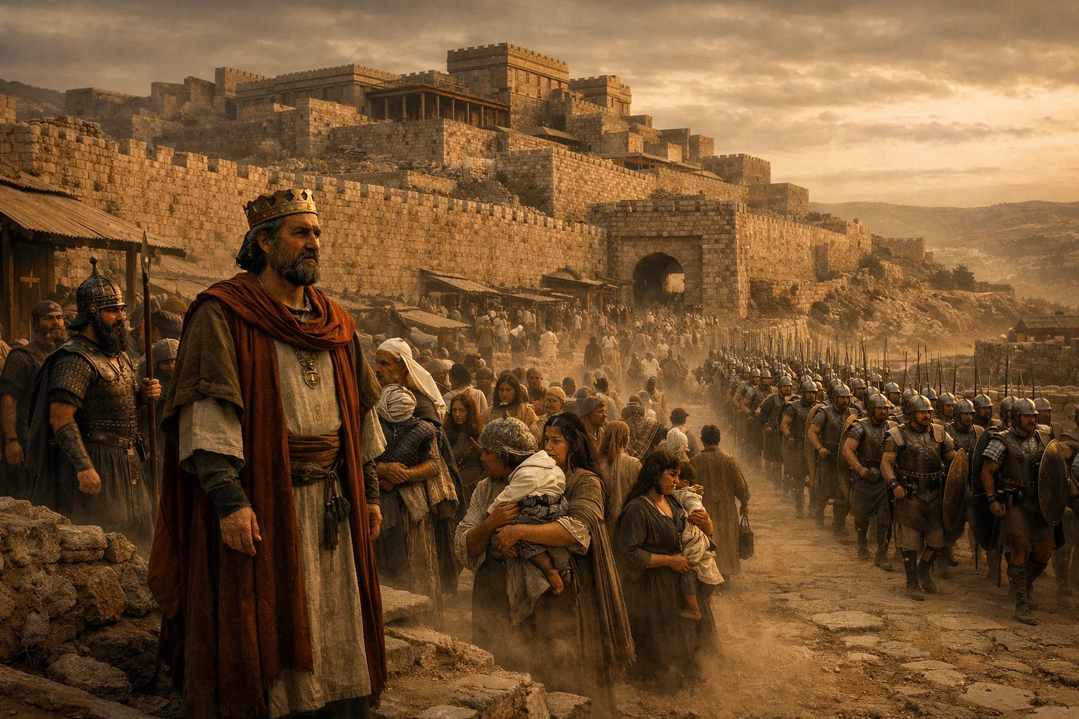 David Flees Jerusalem