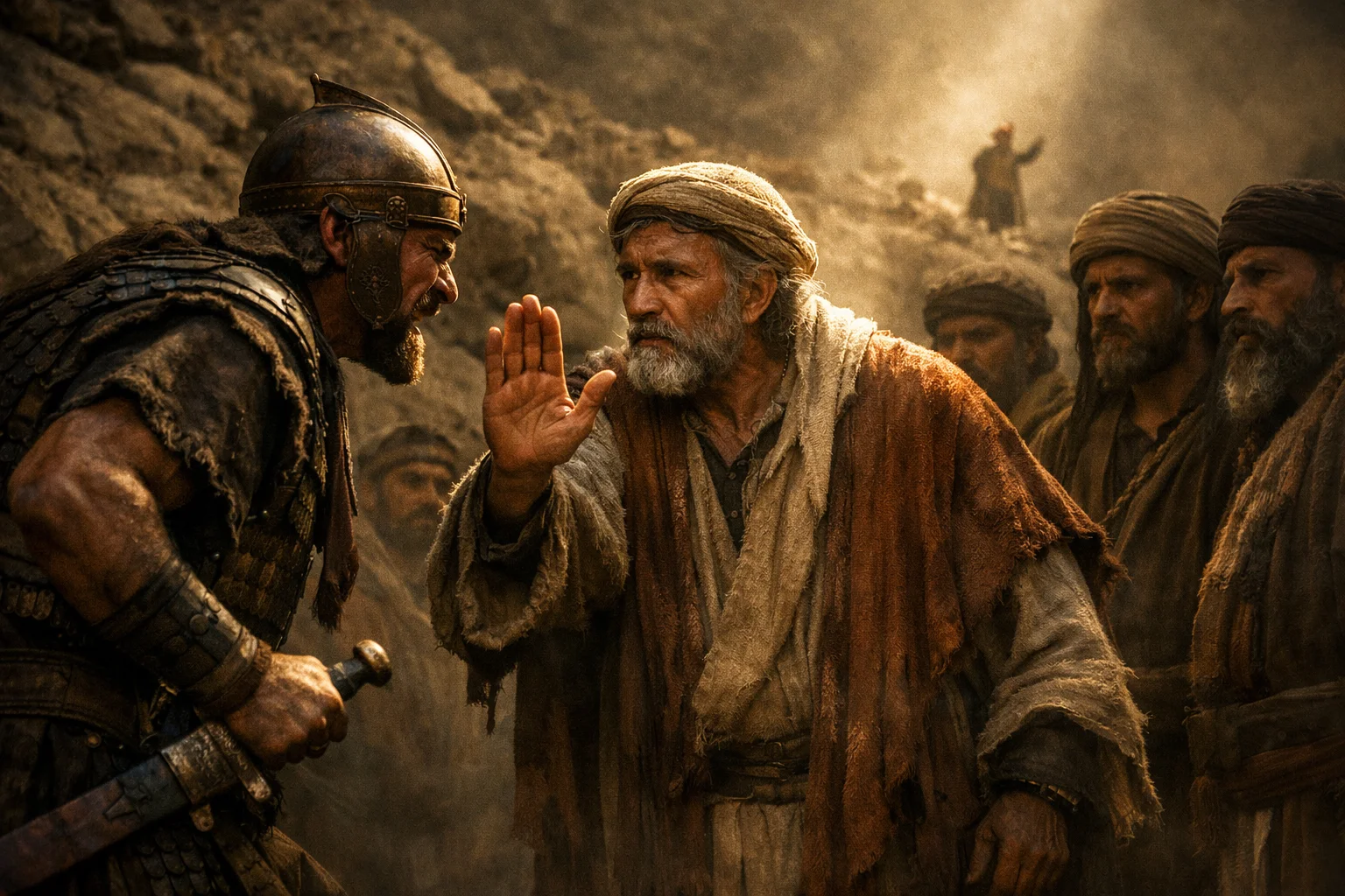 David Restrains Abishai