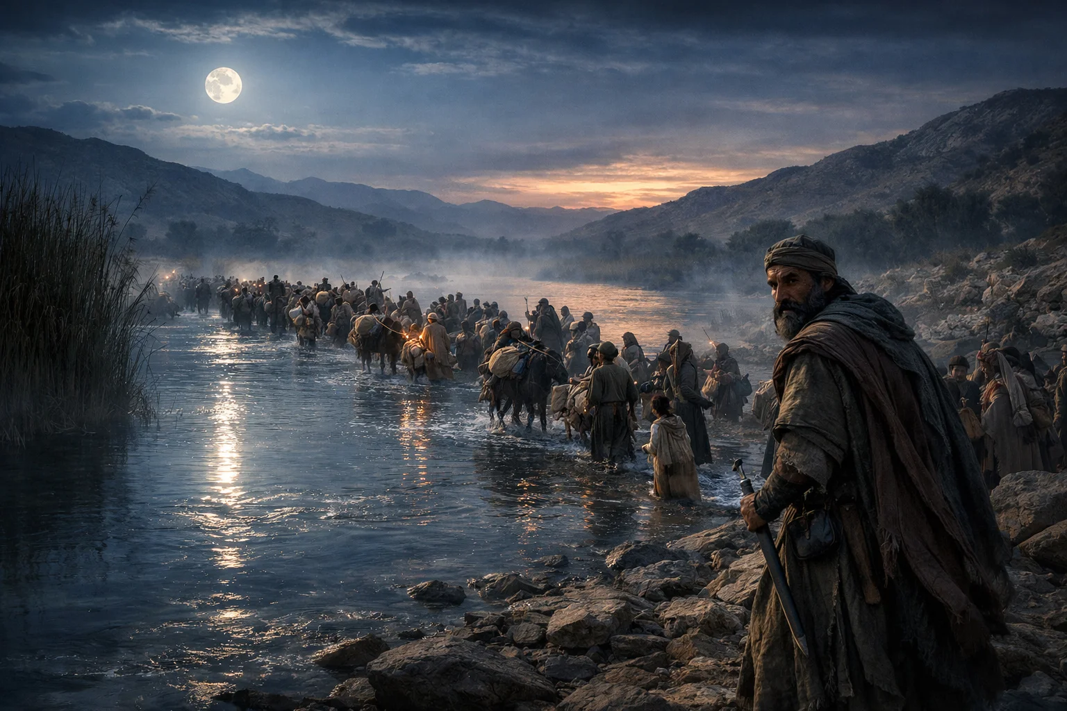 David Crosses the Jordan by Night