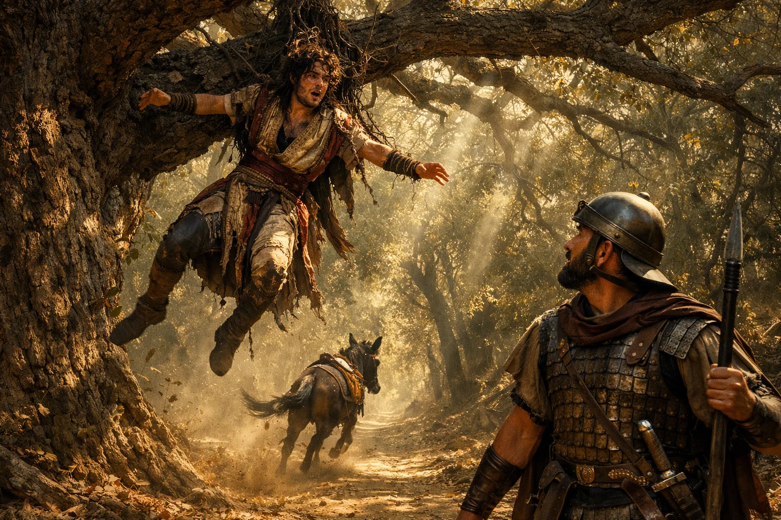 Absalom Caught in the Oak