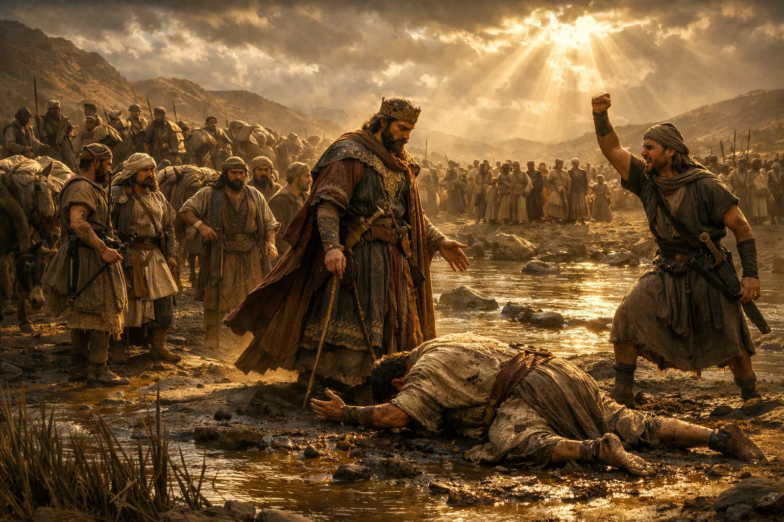 Shimei Falls Before the King