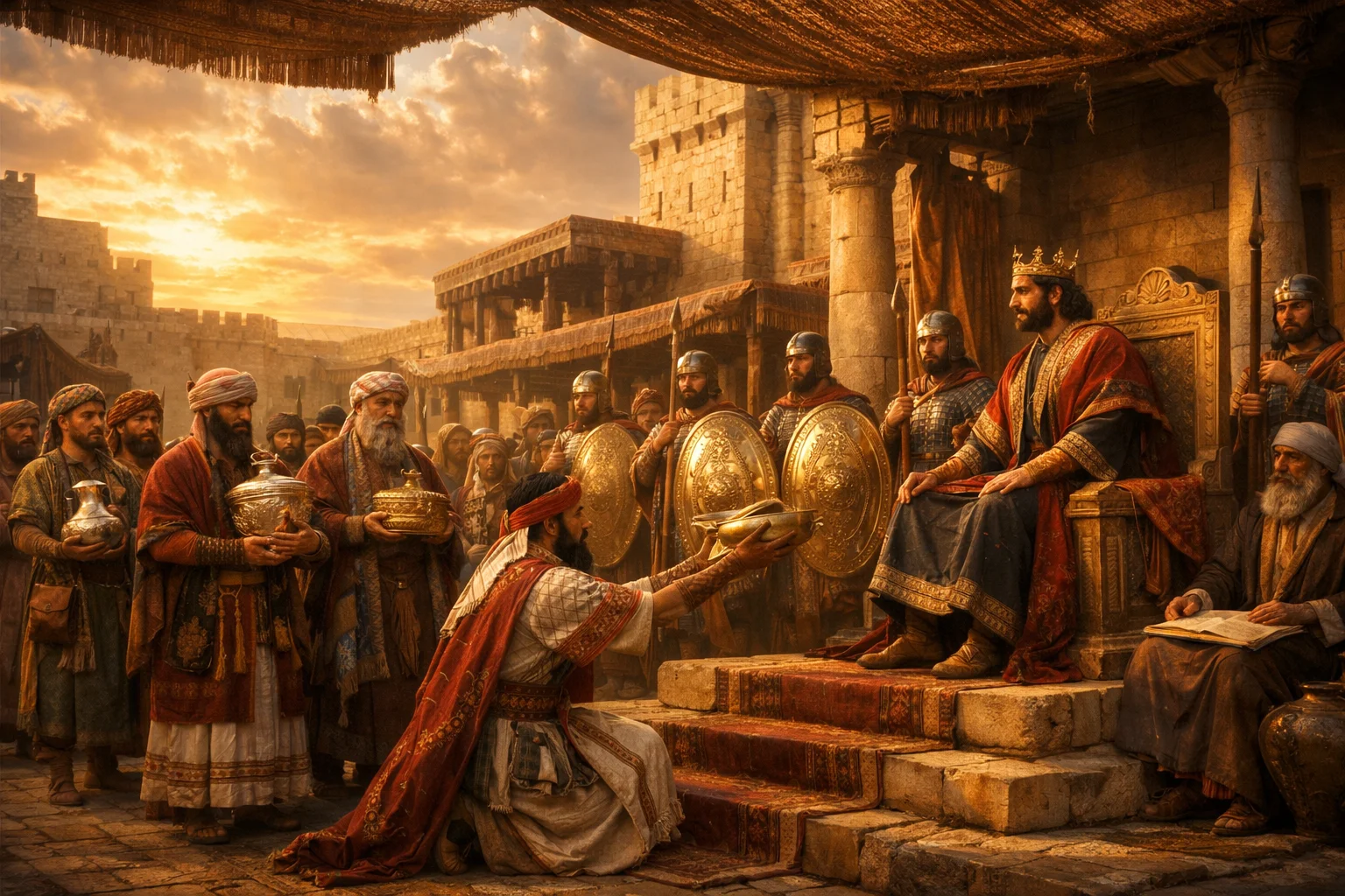 Gold Shields and Tribute from the Nations