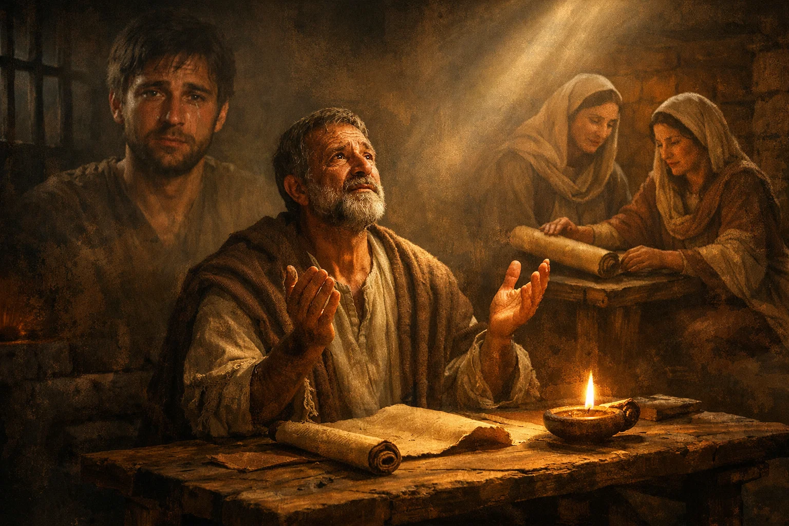 Paul Praying and Remembering Timothy