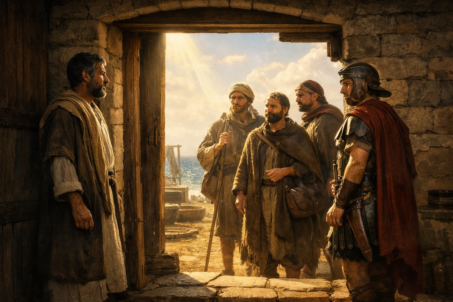 Peter Welcomes the Visitors