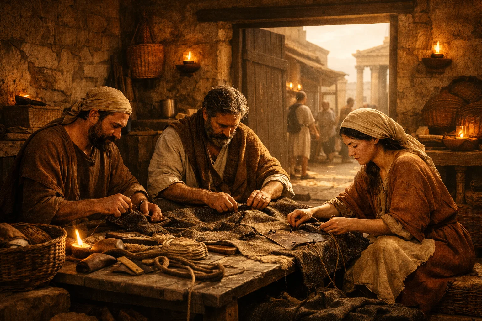 Paul at Work with Priscilla and Aquila