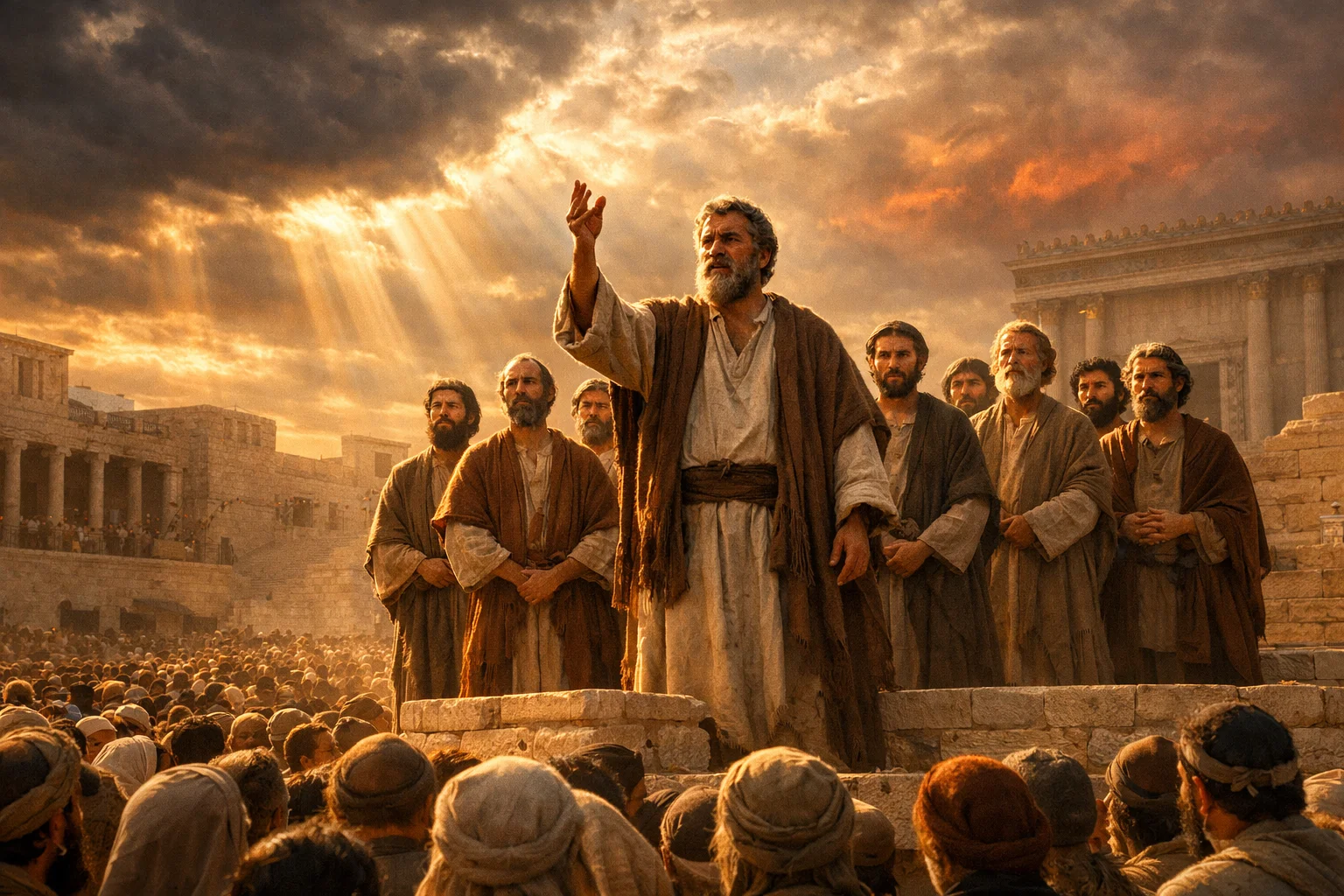 Peter Stands with the Eleven