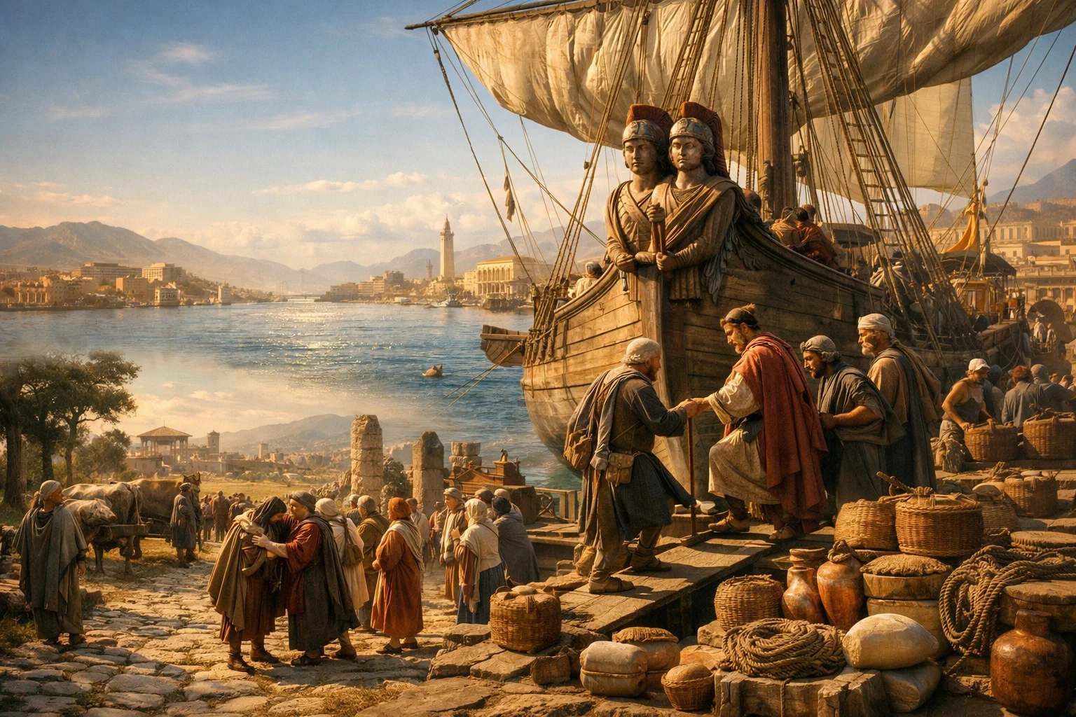 Departure on the Alexandrian Ship