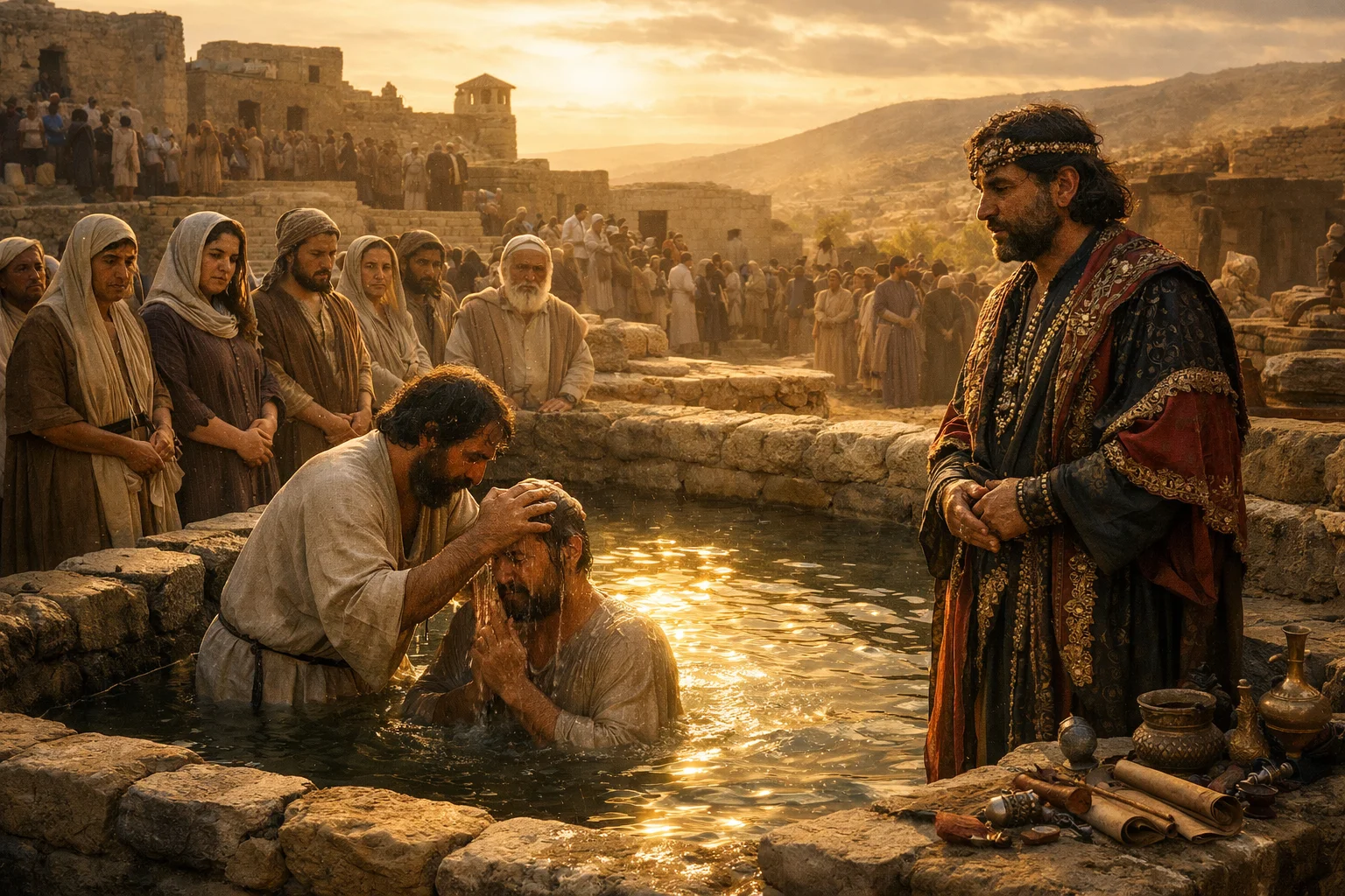 Simon Amazed, Then Baptized