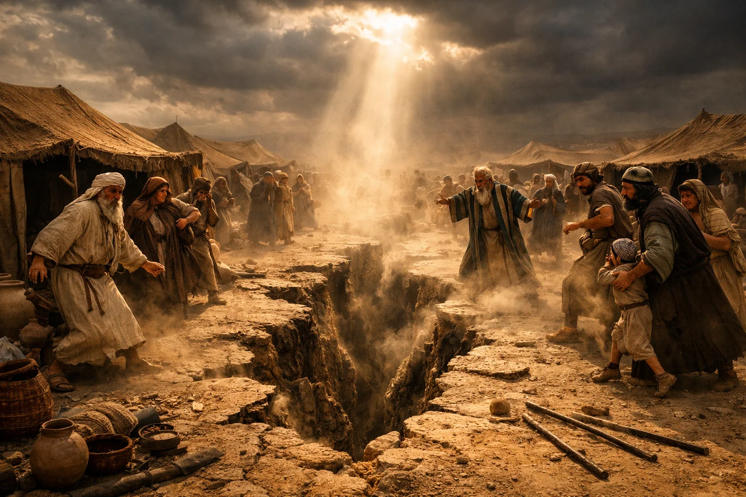 The Earth Opens in the Camp