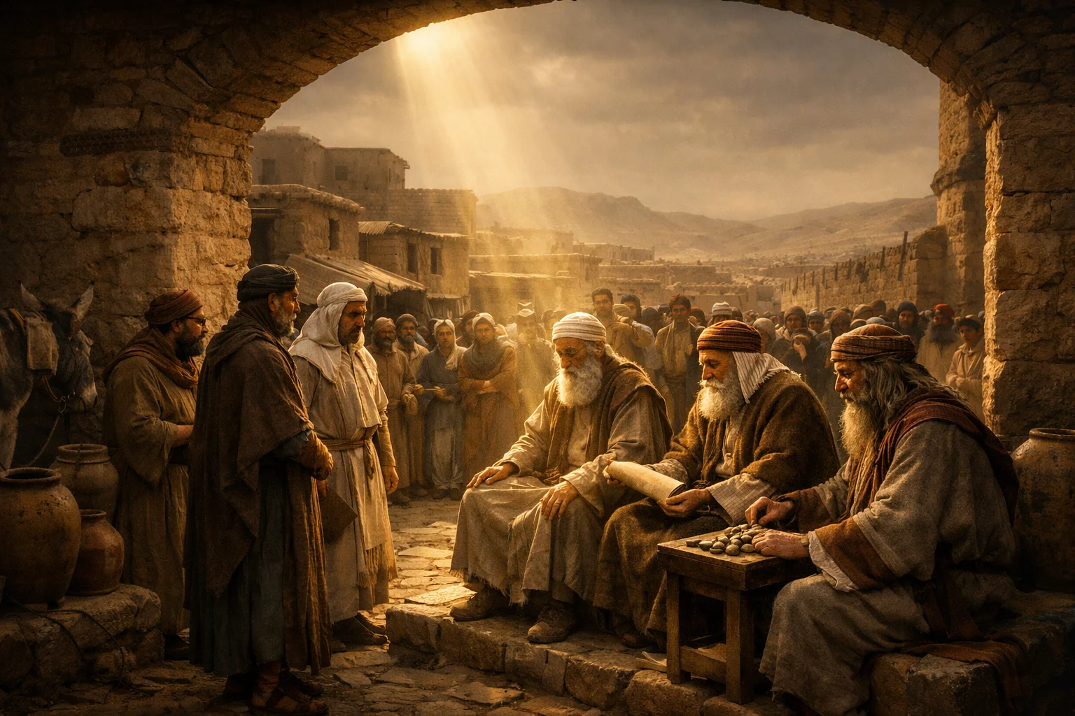 The Elders Investigate the Town