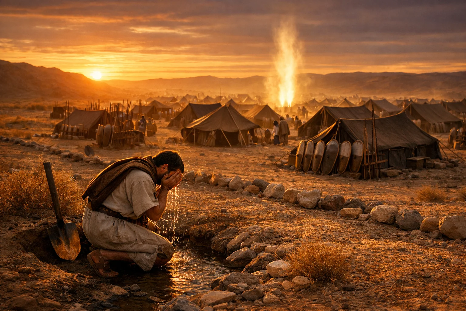 A Holy Camp at Evening