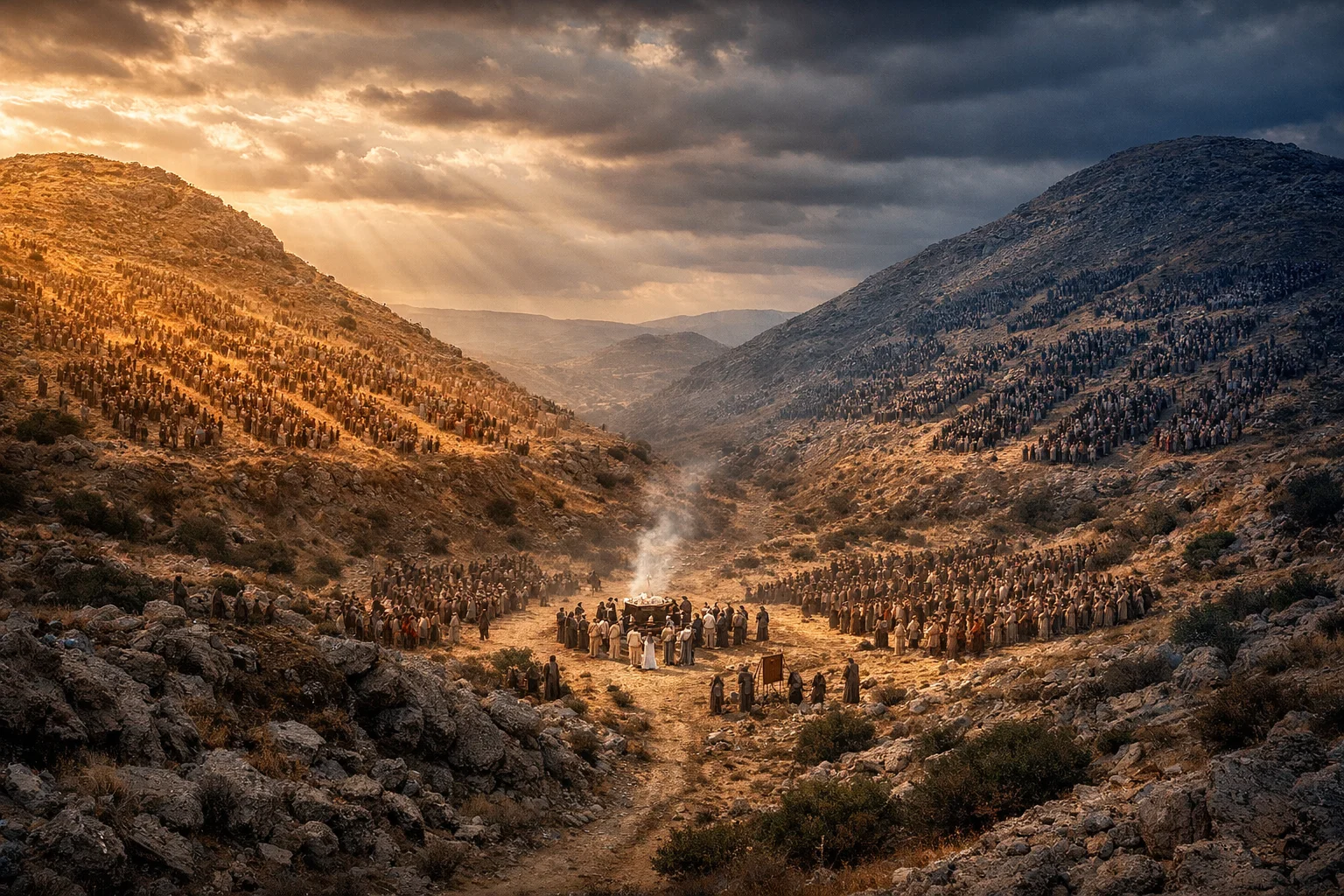 The Tribes Gather Between Two Mountains