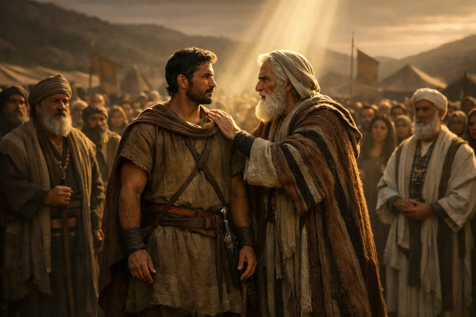 Moses Commissions Joshua Before All Israel