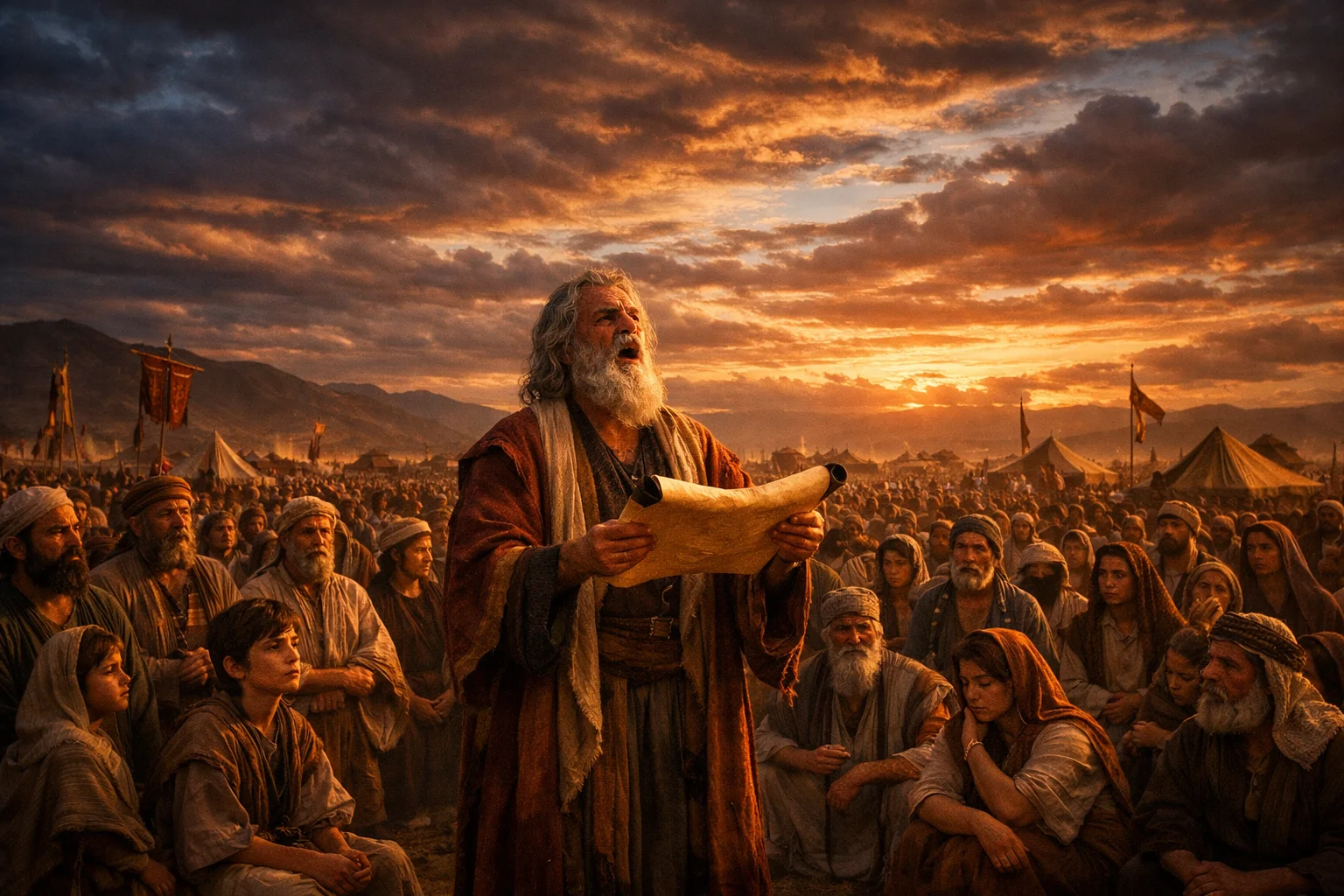 Moses Sings the Witness Before the Assembly