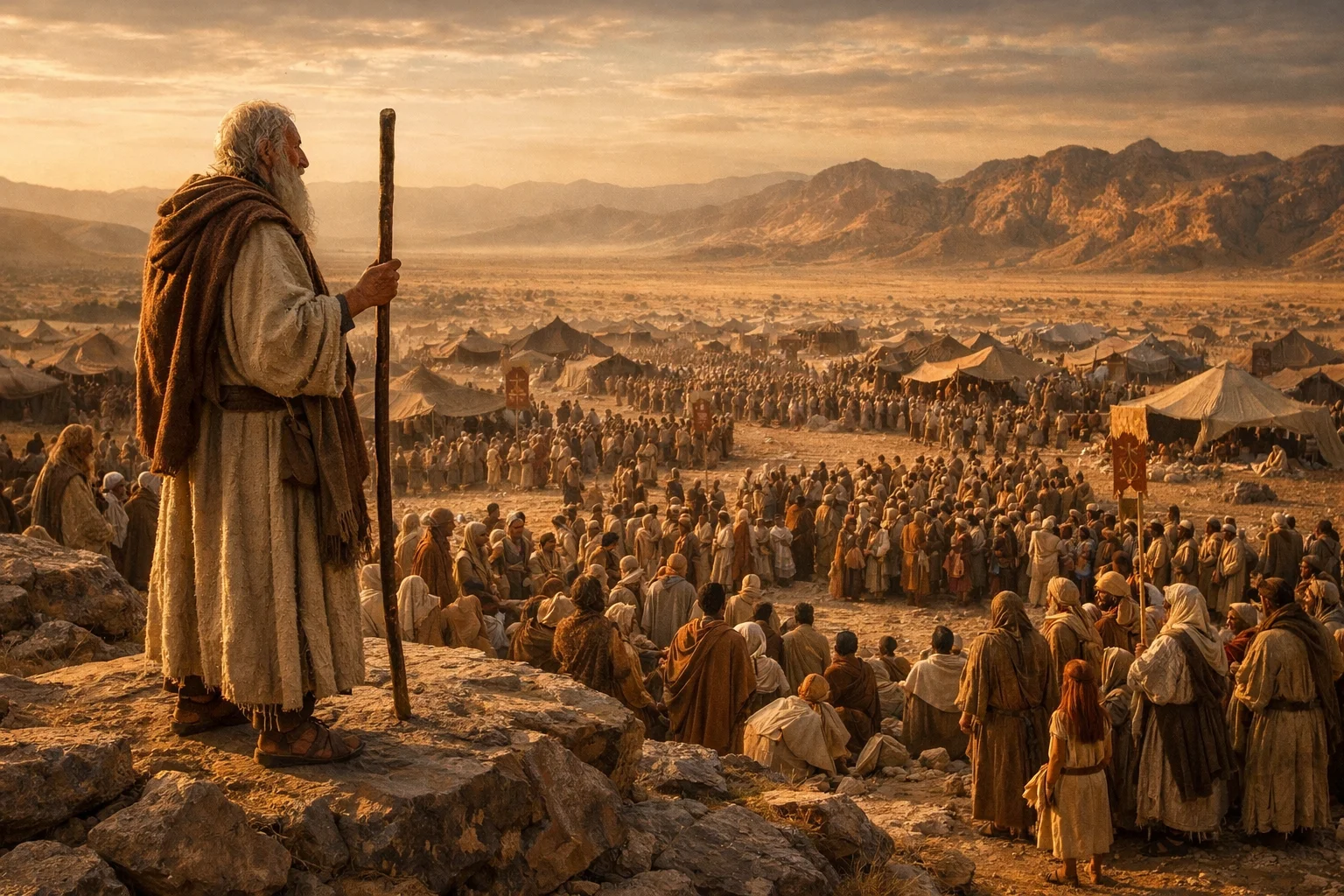 Moses Blesses Israel Before His Death