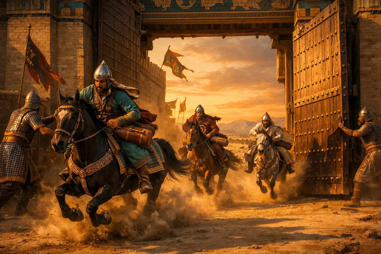 Couriers Ride Out from Susa