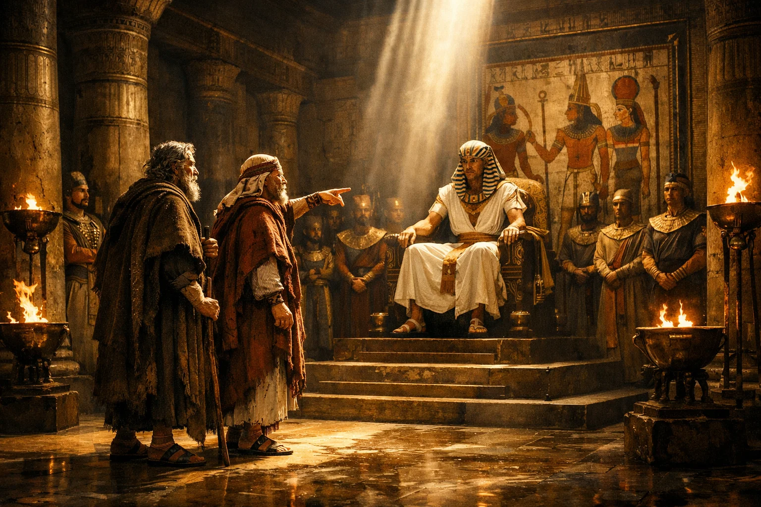 Moses Warns Pharaoh of the Locusts