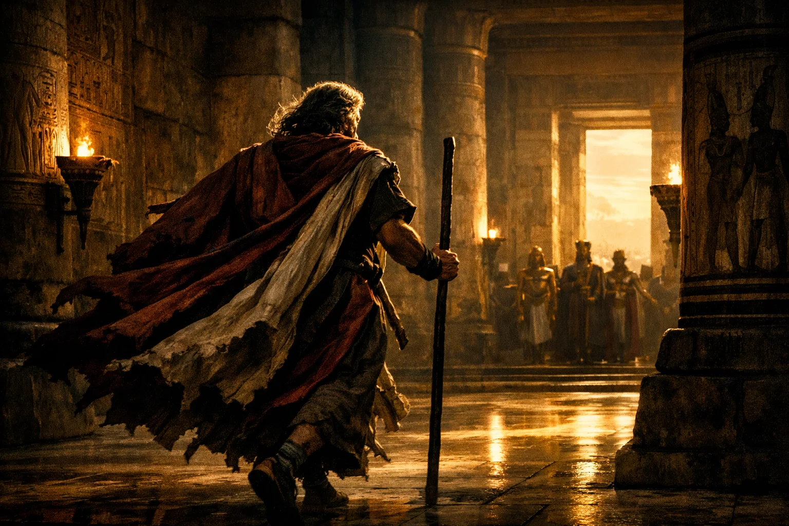 Moses Leaves in Burning Anger