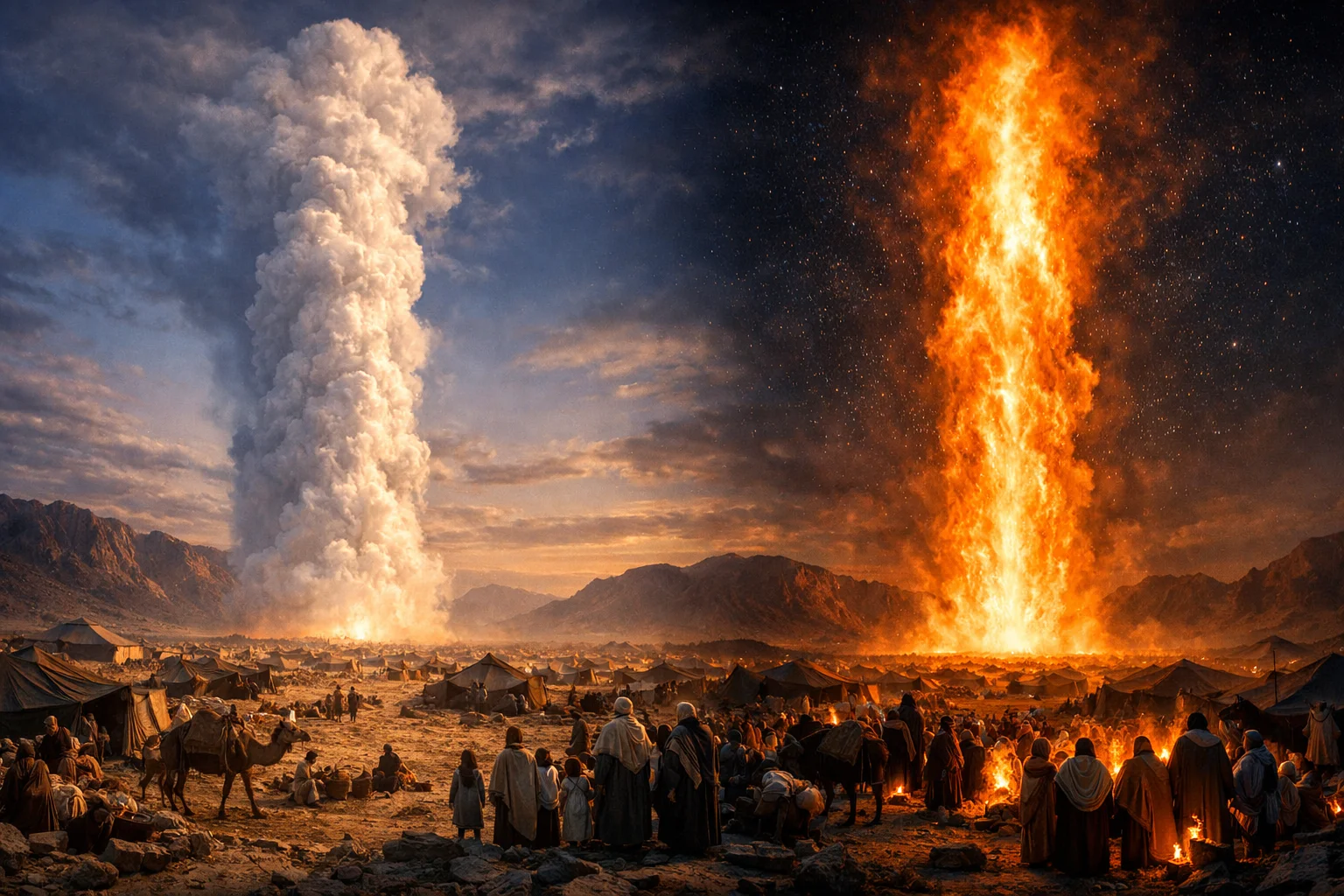 The Pillar of Cloud and Fire Goes Before Israel