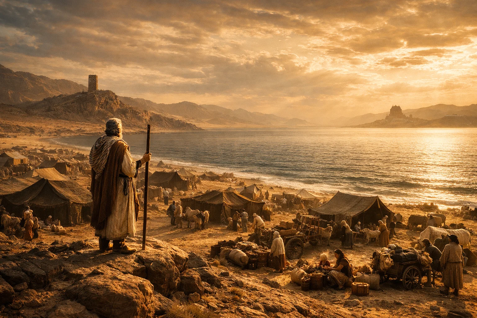 Israel Encamped by the Sea