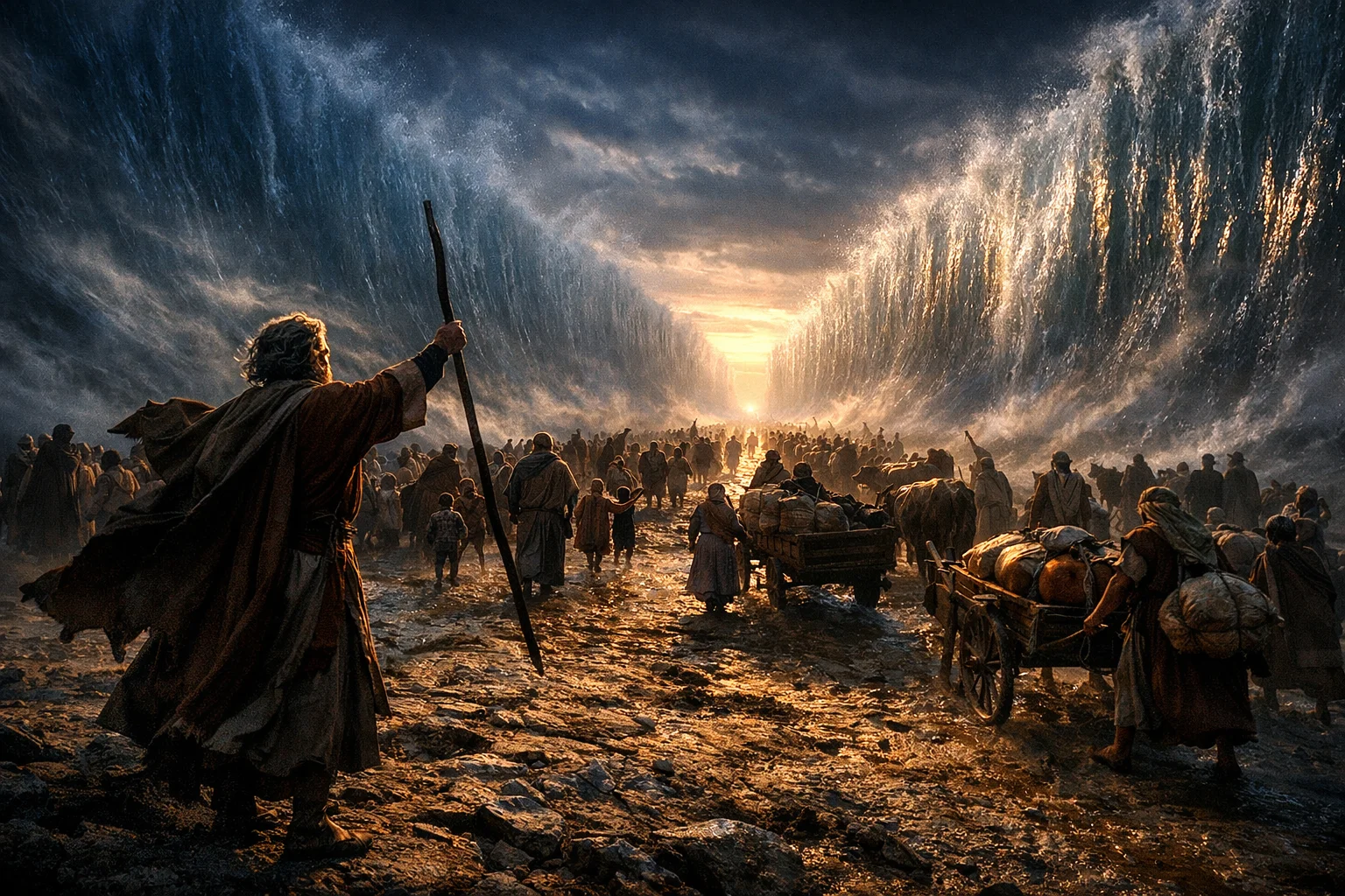 The Sea Divided and Israel Crossing