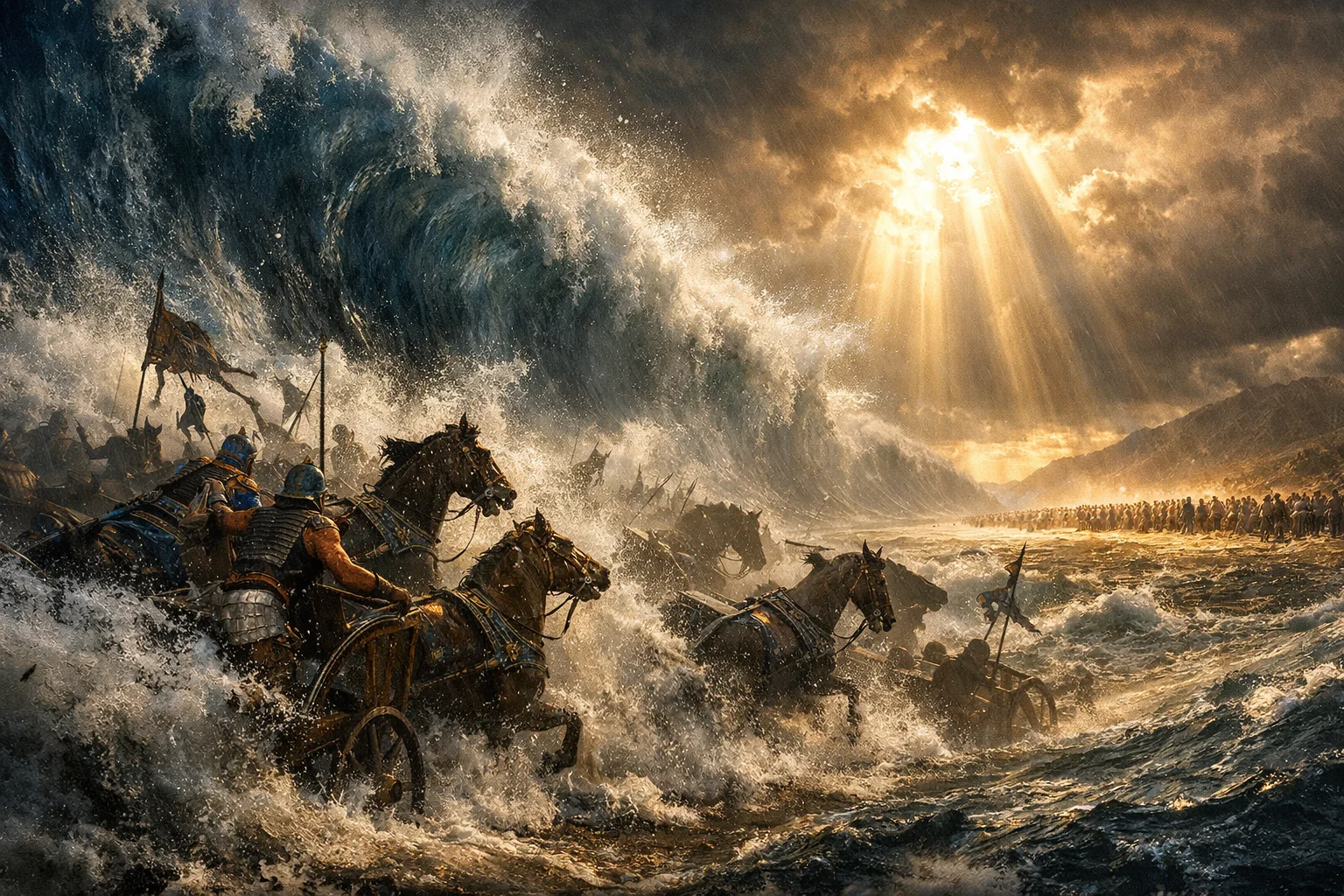 The Sea Closes Over Pharaoh’s Might