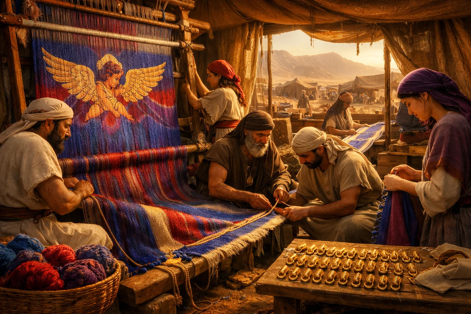 Weaving the Cherubim Curtains