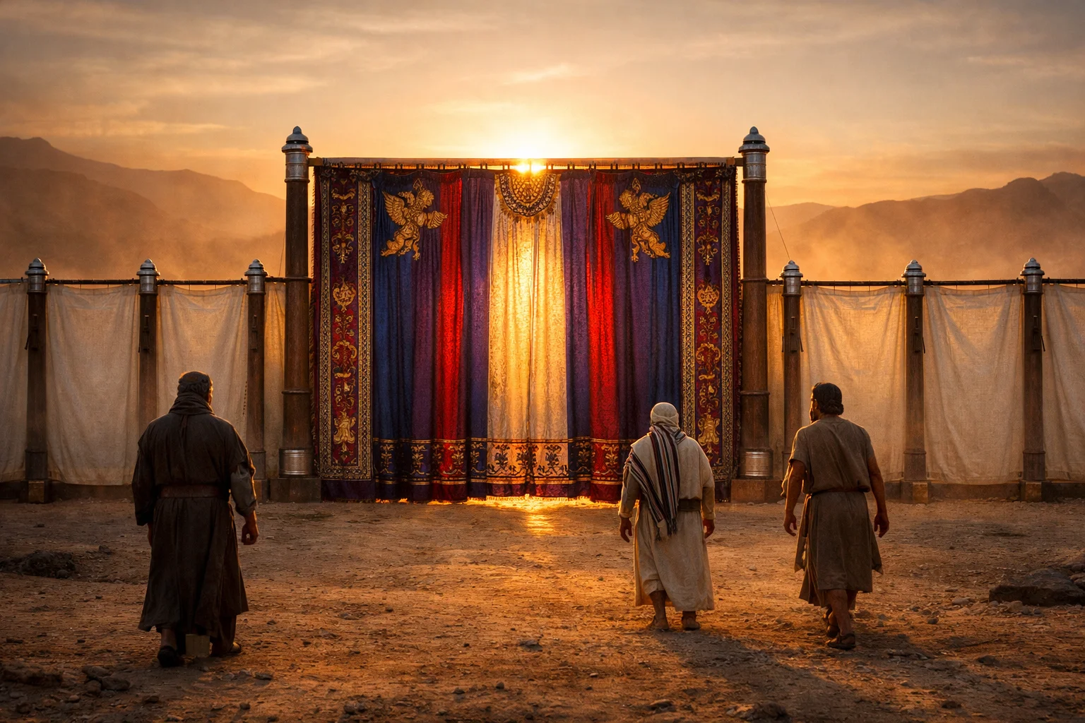 The Embroidered Gate at Sunrise